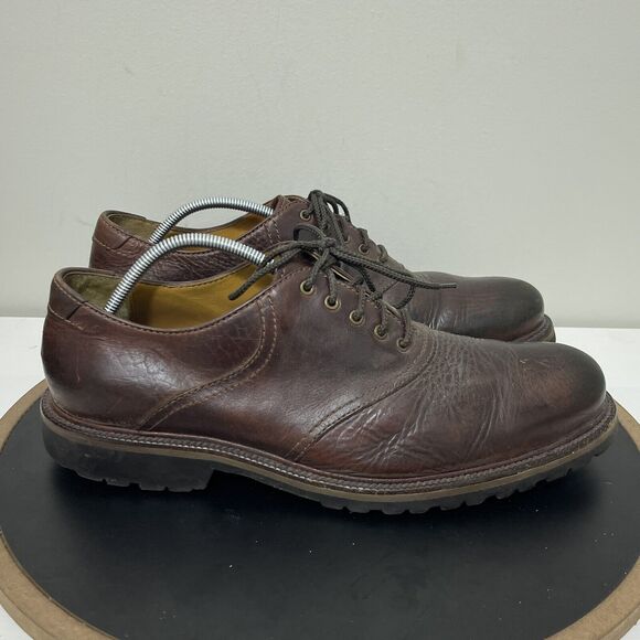 H.S. Trask Authentic Bison Mens Shoes US 11‎ M Made In USA Brown Leather - Picture 1 of 10